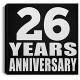 26th Anniversary 26 Years Anniversary - Canvas Square