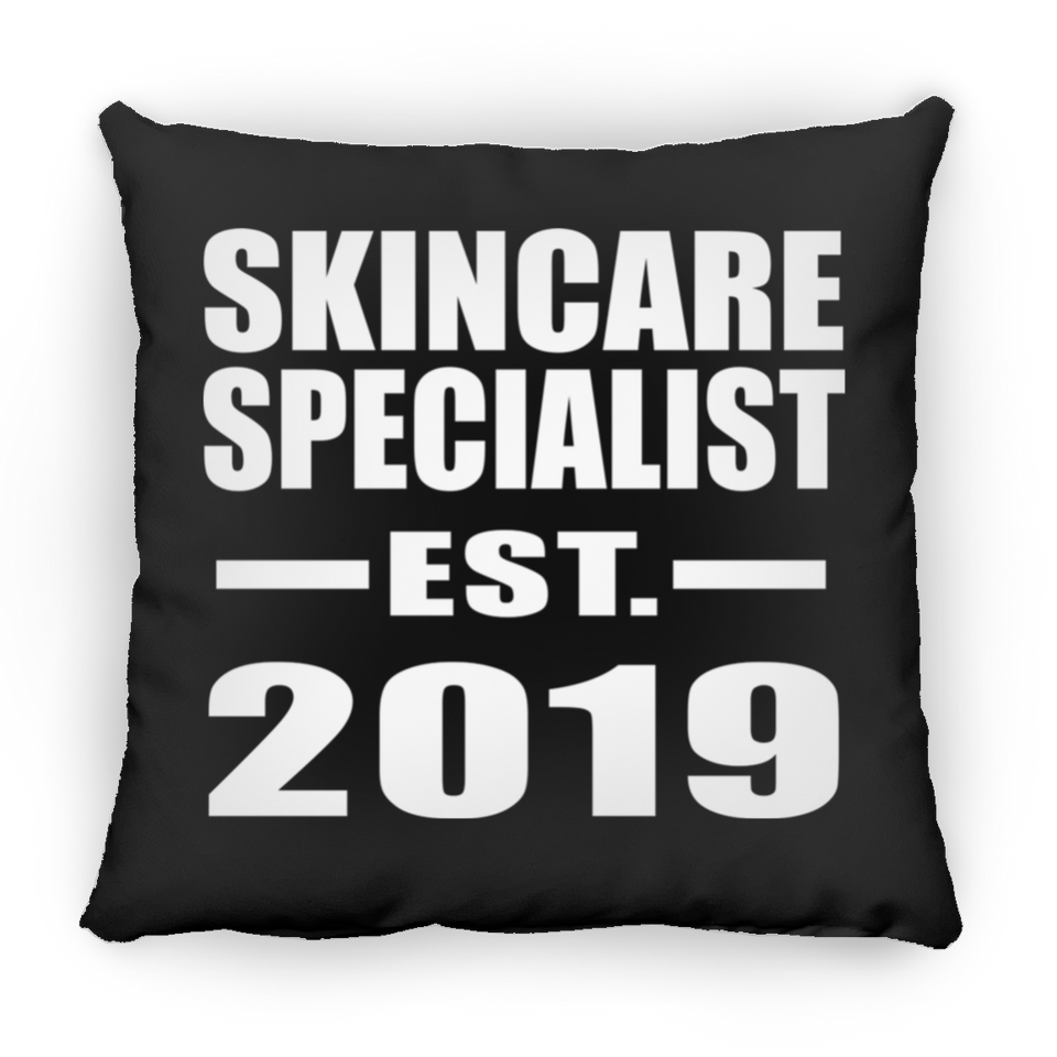 Skincare Specialist Established EST. 2019 - Throw Pillow Black