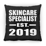 Skincare Specialist Established EST. 2019 - Throw Pillow Black