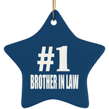 Number One #1 Brother In Law - Star Ornament