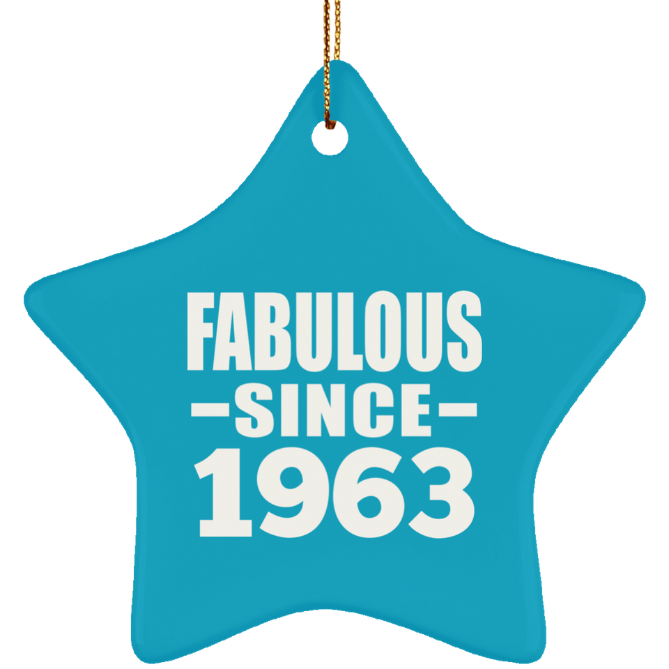 61st Birthday Fabulous Since 1963 - Star Ornament
