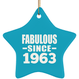 61st Birthday Fabulous Since 1963 - Star Ornament