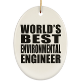 World's Best Environmental Engineer - Oval Ornament