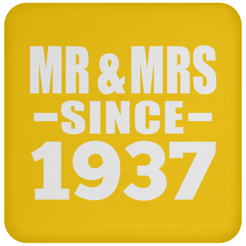 87th Anniversary Mr & Mrs Since 1937 - Drink Coaster