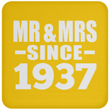 87th Anniversary Mr & Mrs Since 1937 - Drink Coaster
