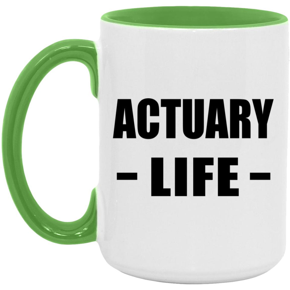 Actuary Life - 15oz Accent Mug Green