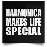 Harmonica Makes Life Special - Poster Square