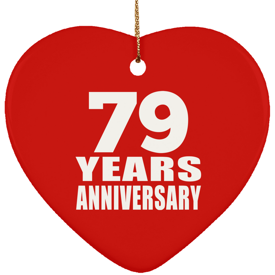 79th Anniversary 79 Years - Heart Ornament