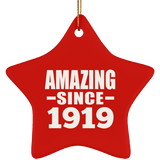 105th Birthday Amazing Since 1919 - Star Ornament