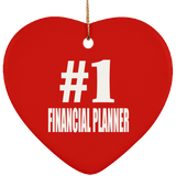 Number One #1 Financial Planner - Heart Ornament