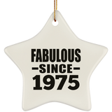 49th Birthday Fabulous Since 1975 - Star Ornament