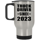 Truck Driver Since 2023 - Silver Travel Mug