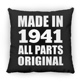 83rd Birthday Made in 1941 All Parts Original - Throw Pillow Black