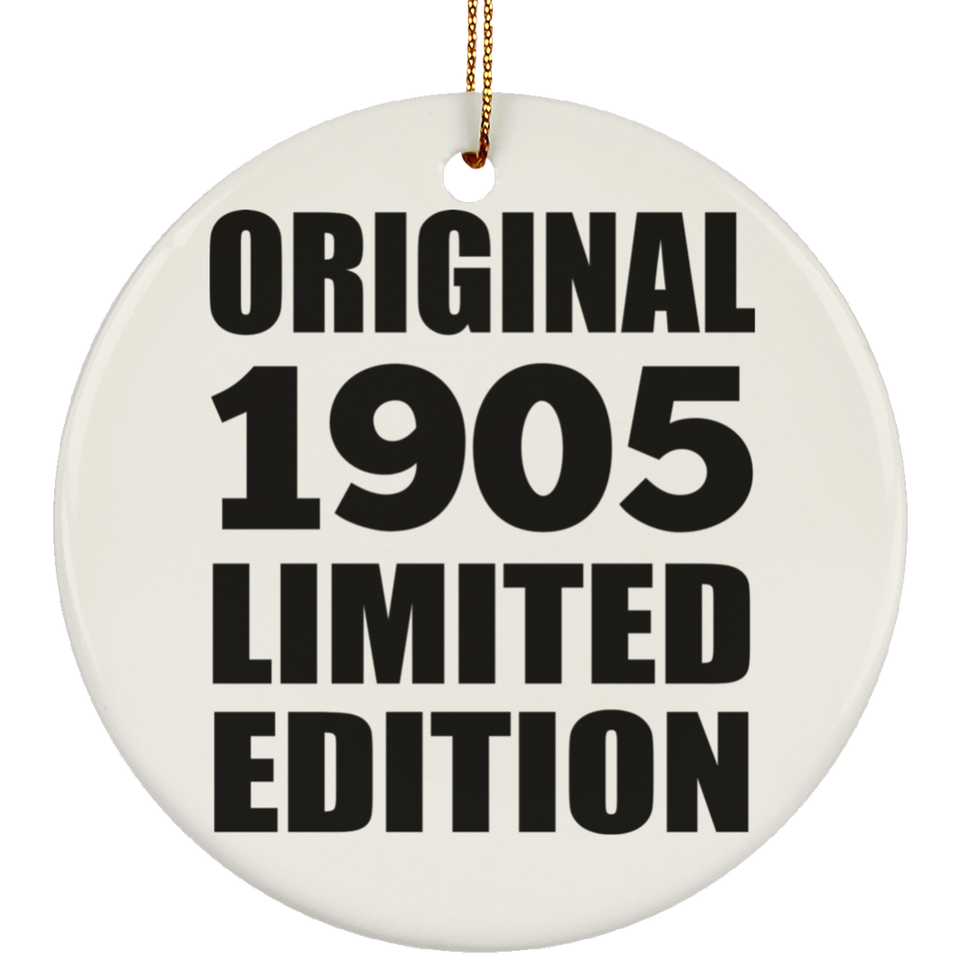 119th Birthday Original 1905 Limited Edition - Circle Ornament