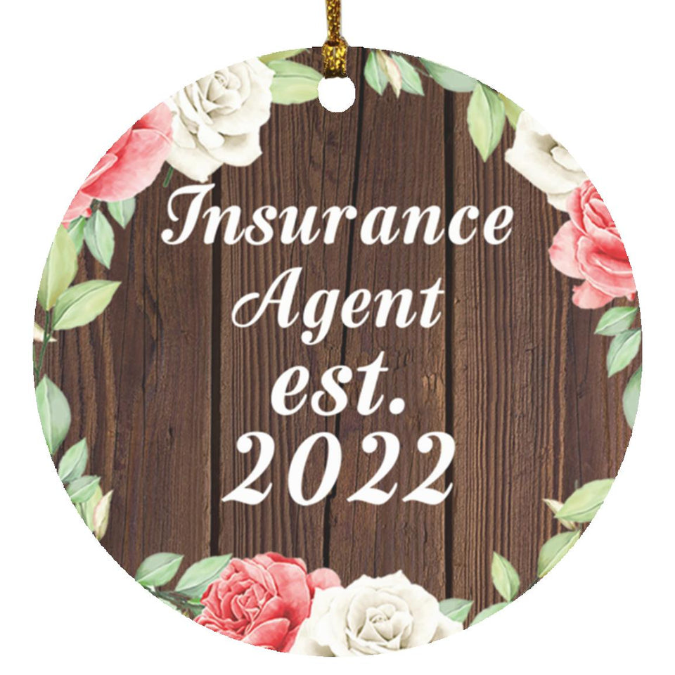 Insurance Agent Established Est. 2022 - Circle Ornament A