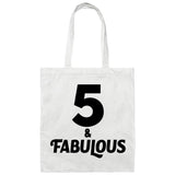 5th Birthday 5 & Fabulous - Tote Bag White