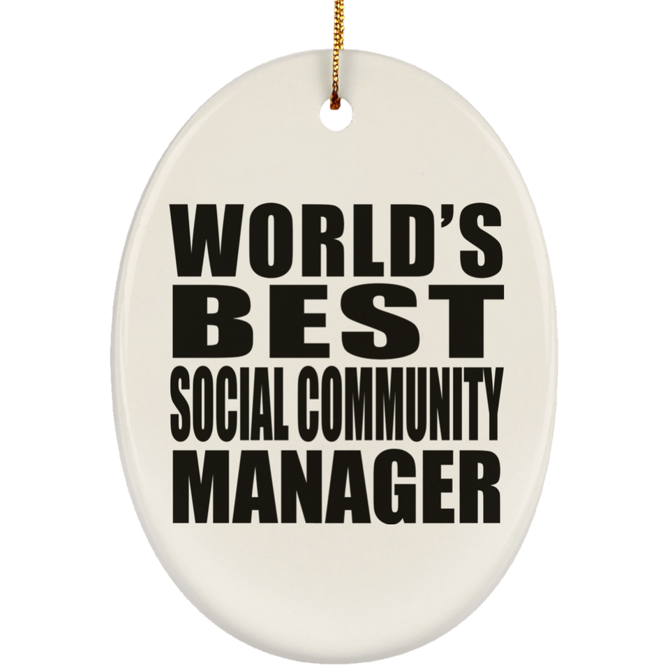 World's Best Social Community Manager - Oval Ornament