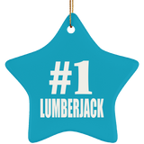 Number One #1 Lumberjack - Star Ornament
