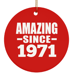 53rd Birthday Amazing Since 1971 - Circle Ornament