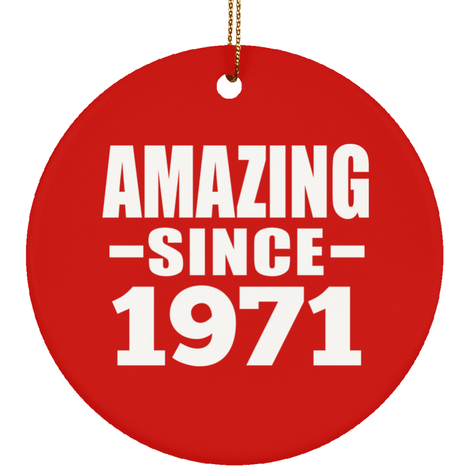53rd Birthday Amazing Since 1971 - Circle Ornament