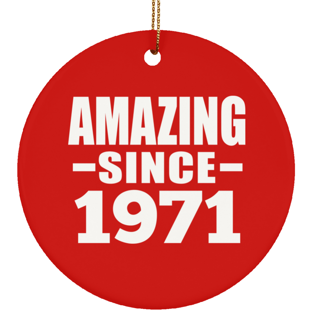 53rd Birthday Amazing Since 1971 - Circle Ornament