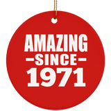 53rd Birthday Amazing Since 1971 - Circle Ornament