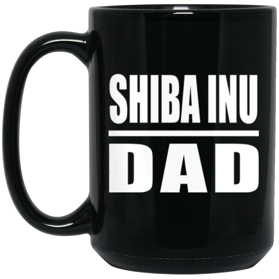 Shiba Inu Dad - 15oz Coffee Mug Black