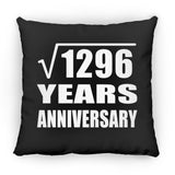 36th Anniversary Square Root of 1296 Years Anniversary - Throw Pillow Black
