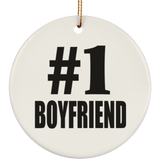 Number One #1 Boyfriend - Circle Ornament