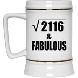 46th Birthday Square Root of 2116 & Fabulous - Beer Stein