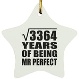 58th Anniversary Square Root of 3364 Years of Mr Perfect - Star Ornament
