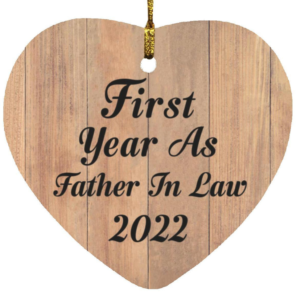 First Year As Father In Law 2022 - Heart Ornament C