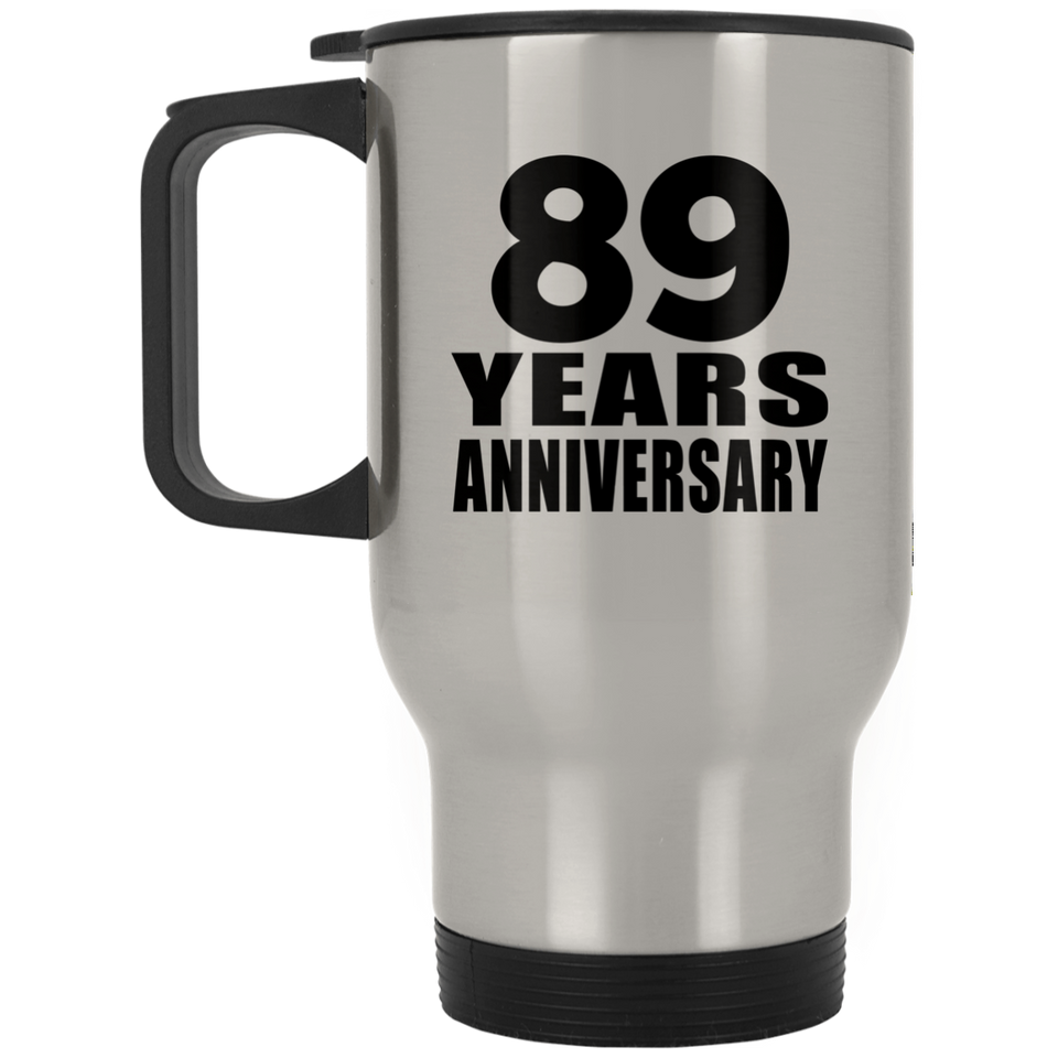 89th Anniversary 89 Years - Silver Travel Mug