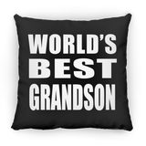 World's Best Grandson - Throw Pillow Black