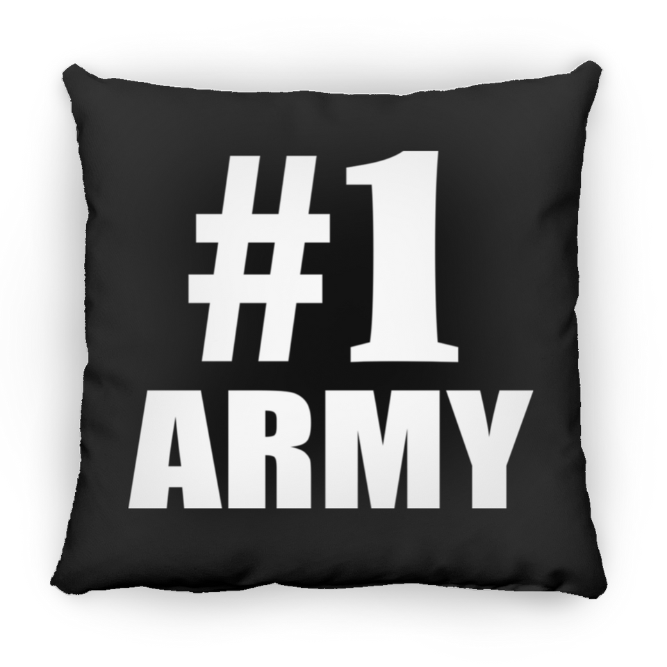 Number One #1 Army - Throw Pillow Black