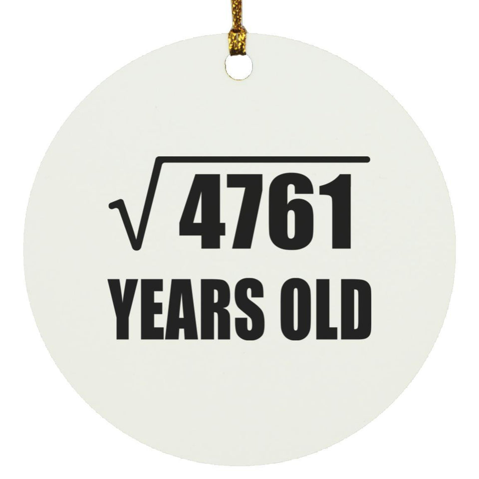 69th Birthday Square Root of 4761 Years Old - Circle Ornament