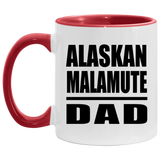 Alaskan Malamute Dad - 11oz Accent Mug Red