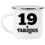 19th Birthday 19 & Fabulous - 12oz Camping Mug