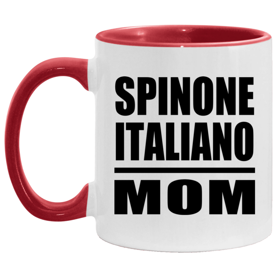 Spinone Italiano Mom - 11oz Accent Mug Red