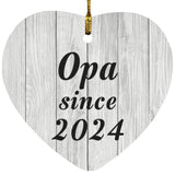 Opa Since 2024 - Heart Ornament F