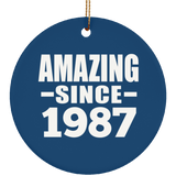 37th Birthday Amazing Since 1987 - Circle Ornament