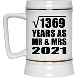 37th Anniversary Square Root of 1369 Years As Mr & Mrs 2021 - Beer Stein