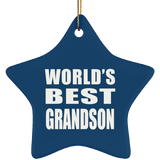 World's Best Grandson - Star Ornament