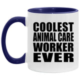 Coolest Animal Care Worker Ever - 11oz Accent Mug Purple