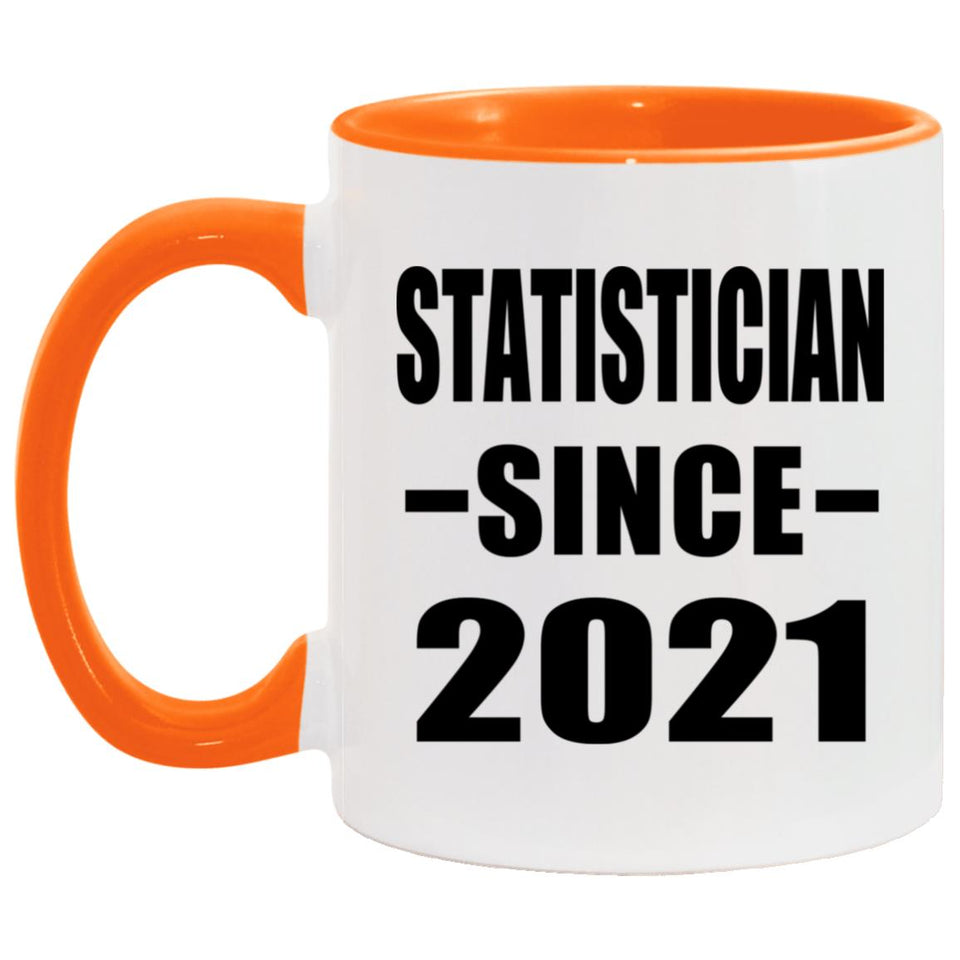 Statistician Since 2021 - 11oz Accent Mug Orange