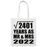 49th Anniversary Square Root of 2401 Years As Mr & Mrs 2022 - Tote Bag White