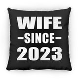 Wife Since 2023 - Throw Pillow Black