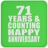 Happy 71st Anniversary 71 Years & Counting - Drink Coaster