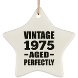 49th Birthday Vintage 1975 Aged Perfectly - Star Ornament