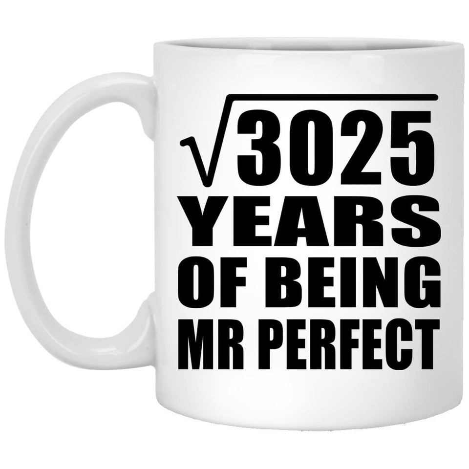 55th Anniversary Square Root of 3025 Years of Mr Perfect - 11oz Coffee Mug